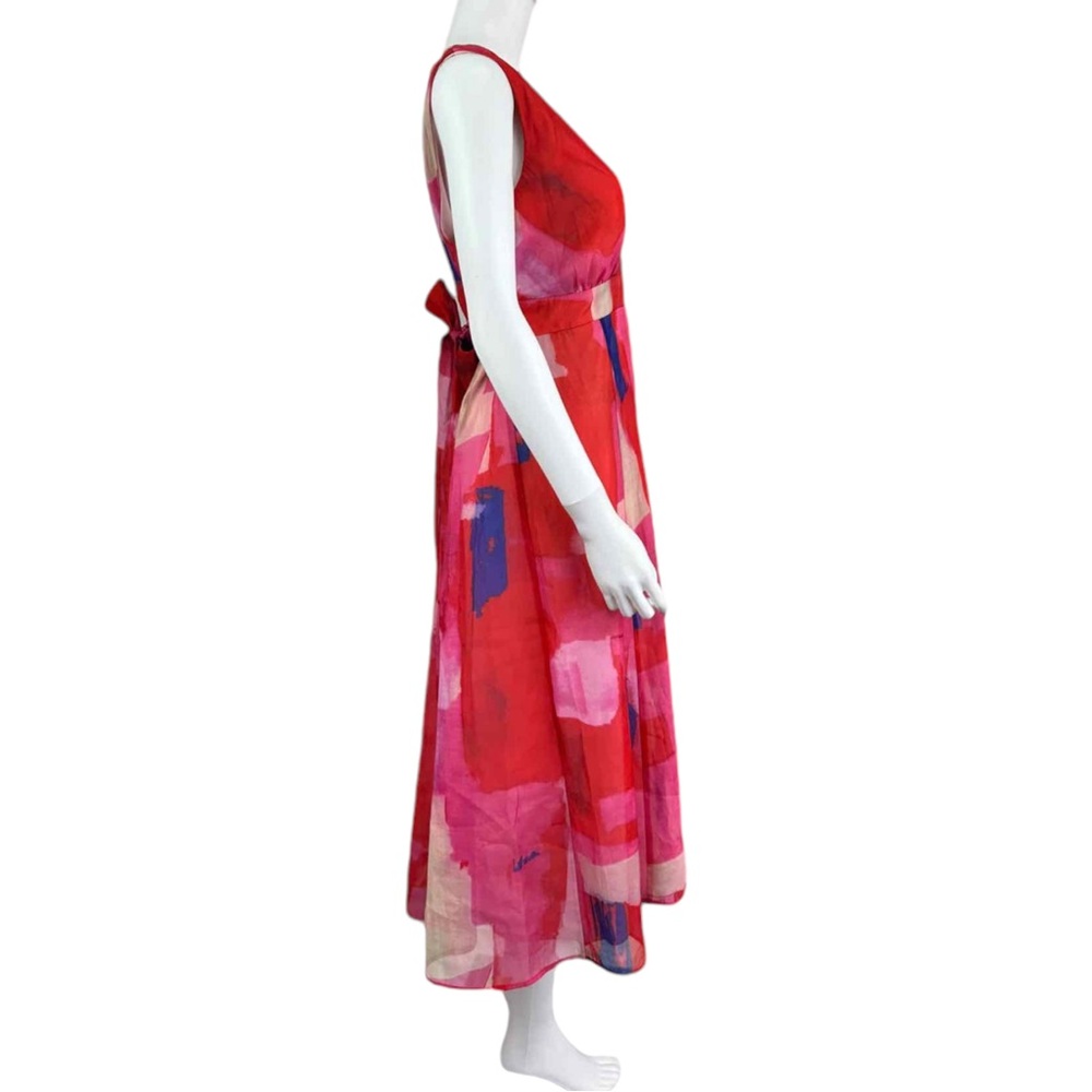 Eva Franco Pink Watercolor Dress Size LP - Picture 4 of 12